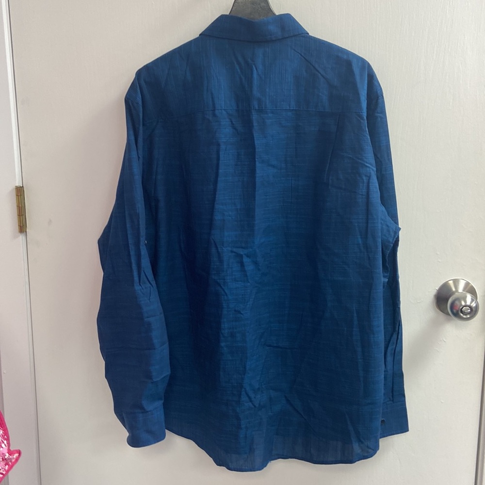 Alfani Men’s Casual Blue Button Doen Long Sleeve NWT (4862) - Picture 2 of 4